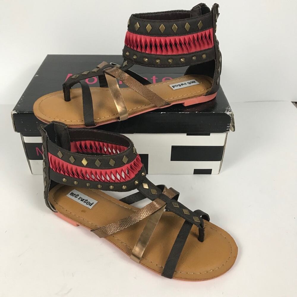 Not Rated Lemon Twist Sandal 6.5 Vegan Leather NEW